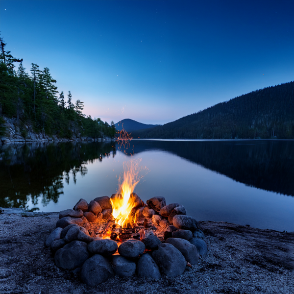 evening campfire evening campfire